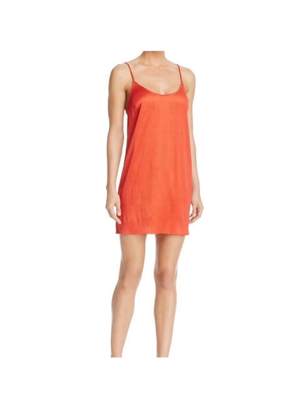 NWT French Connection Satin Slip Dress in Coral L